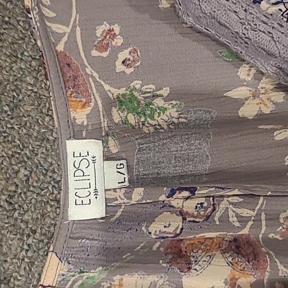 Boho long sleeve top size lg - Picture 6 of 6